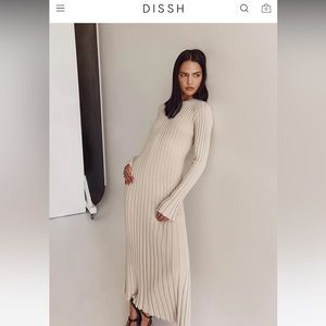 Dissh ADA STONE LONG SLEEVE MIDI DRESS